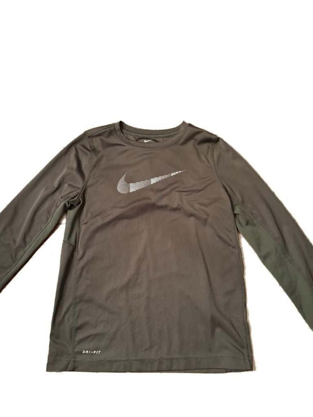 Nike Dri-FIT Boys Long Sleeve Performance Athletic Shirt with Dot Swoosh Logo